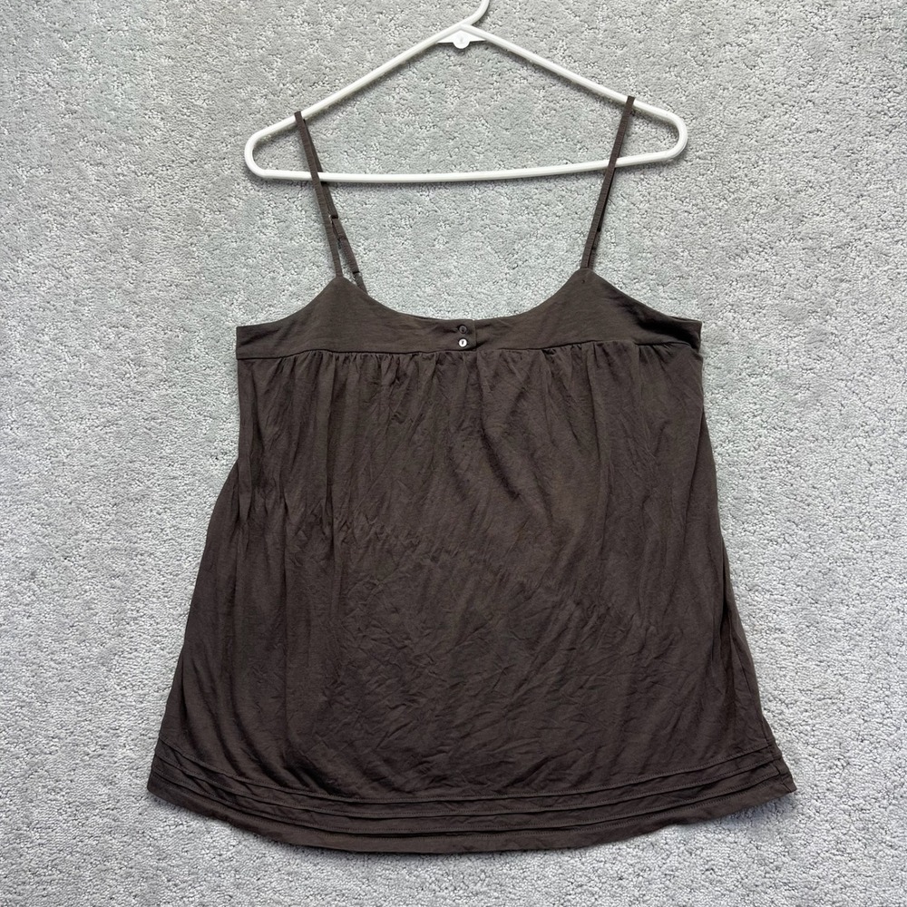 Gap Tank Top Womens M Brown Pima Cotton Modal Blend Camisole Babydoll Y2k